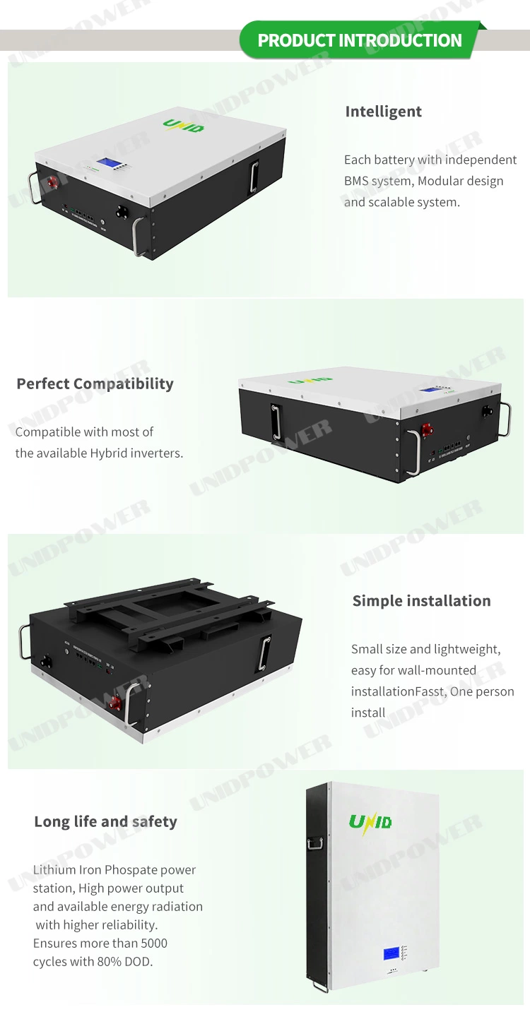 Unid Powerwall 48V 150ah Wall-Mounted Type Solar Energy