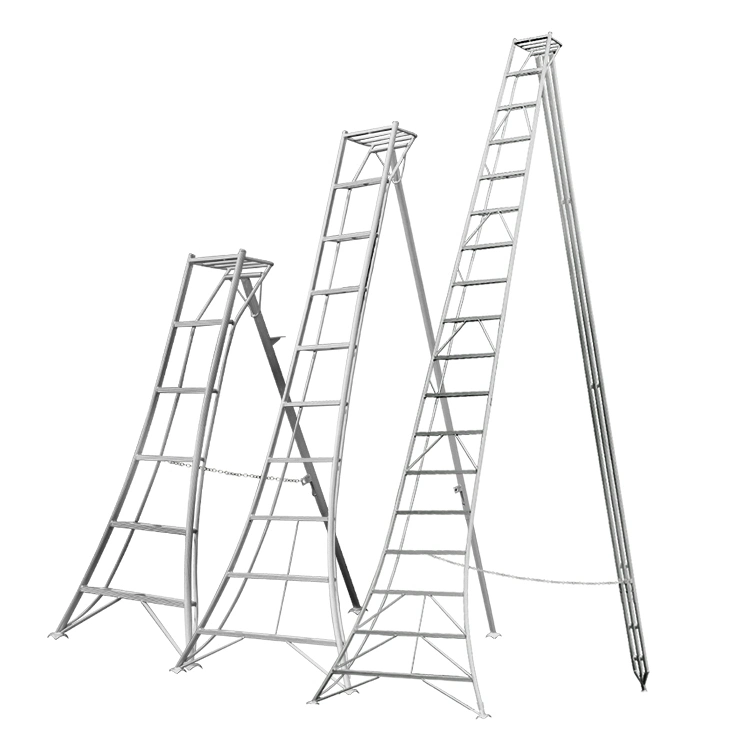 8 Step EN 131 Compliant Aluminum Dismountable Tripod Fruit Picking Ladder